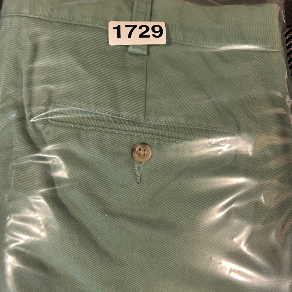 Polo Ralph Lauren Chino Pants Mens Sz 35/32 Green Slim Fit Preppy Comfort Cotton